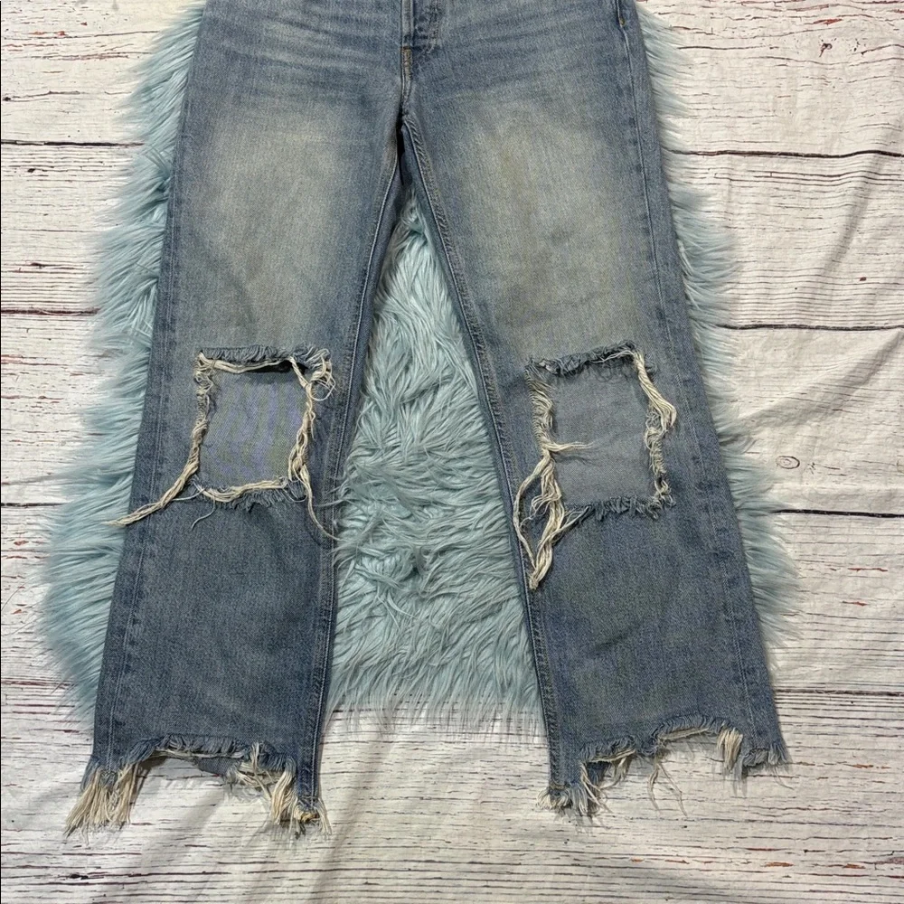 We the Free Maggie Mid Rise Straight Leg Jean in Aged to Perfection